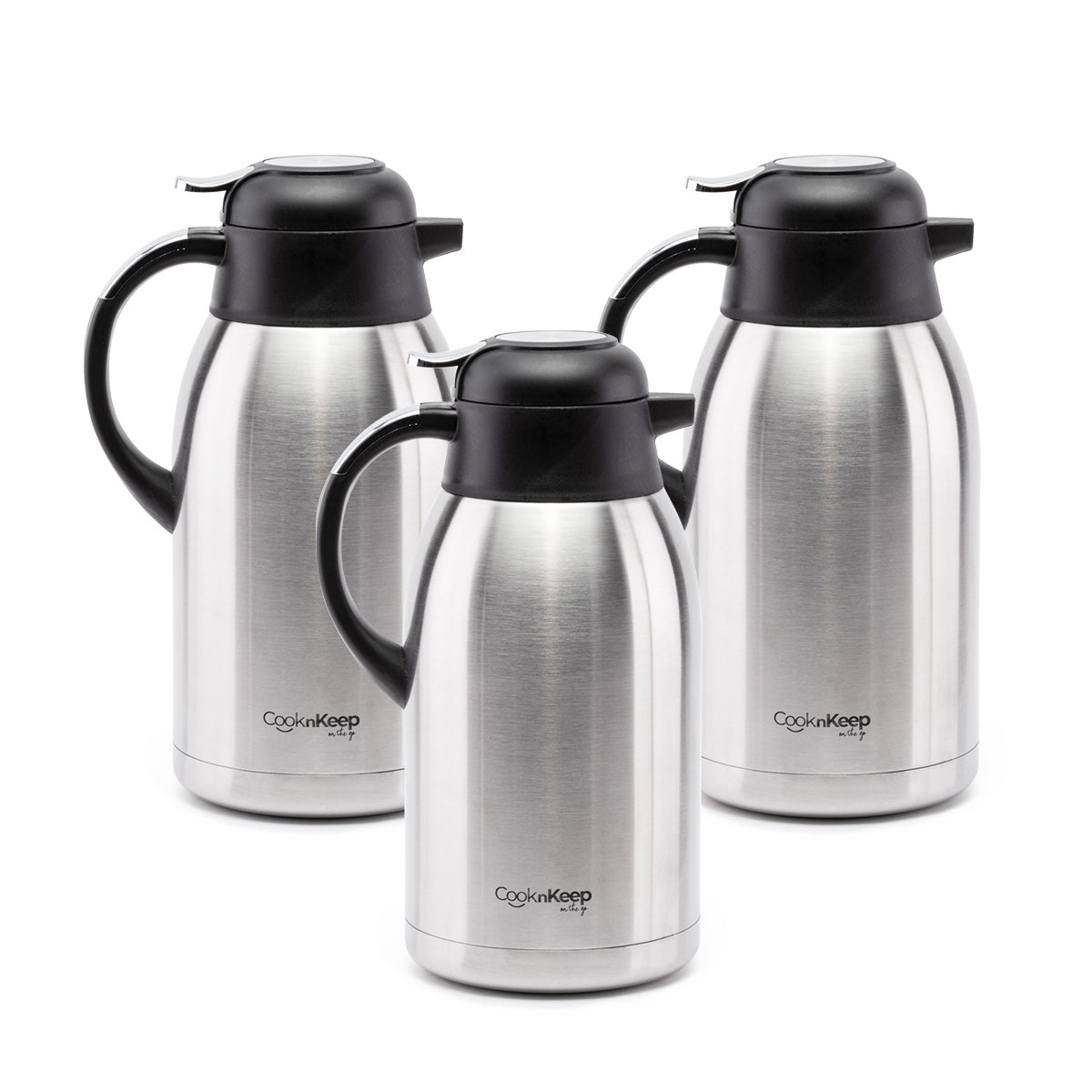 Büyük Çelik Termos 2.5L 3'lü Set