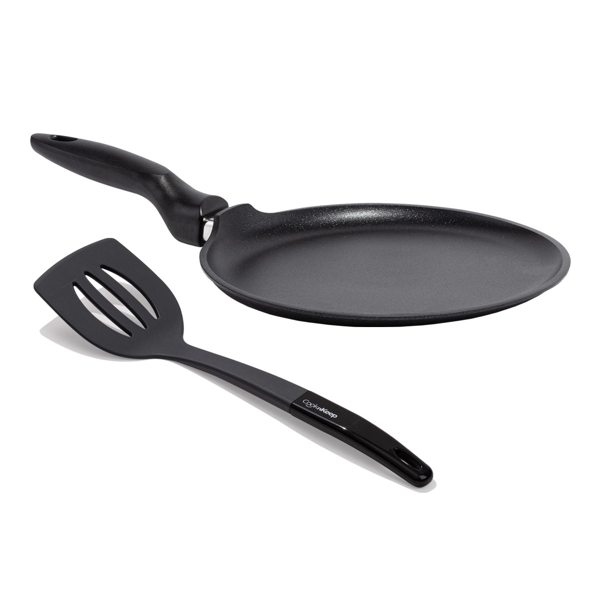 Spatula ve Siyah Inci Krep Tavası