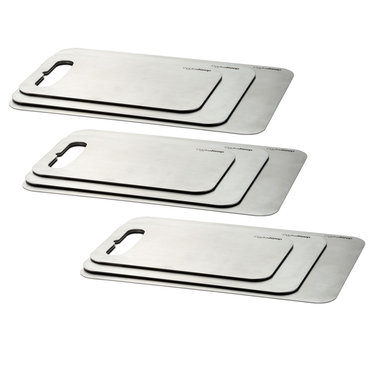 Gastro Çelik Kesme Tahtası 3’lü Set