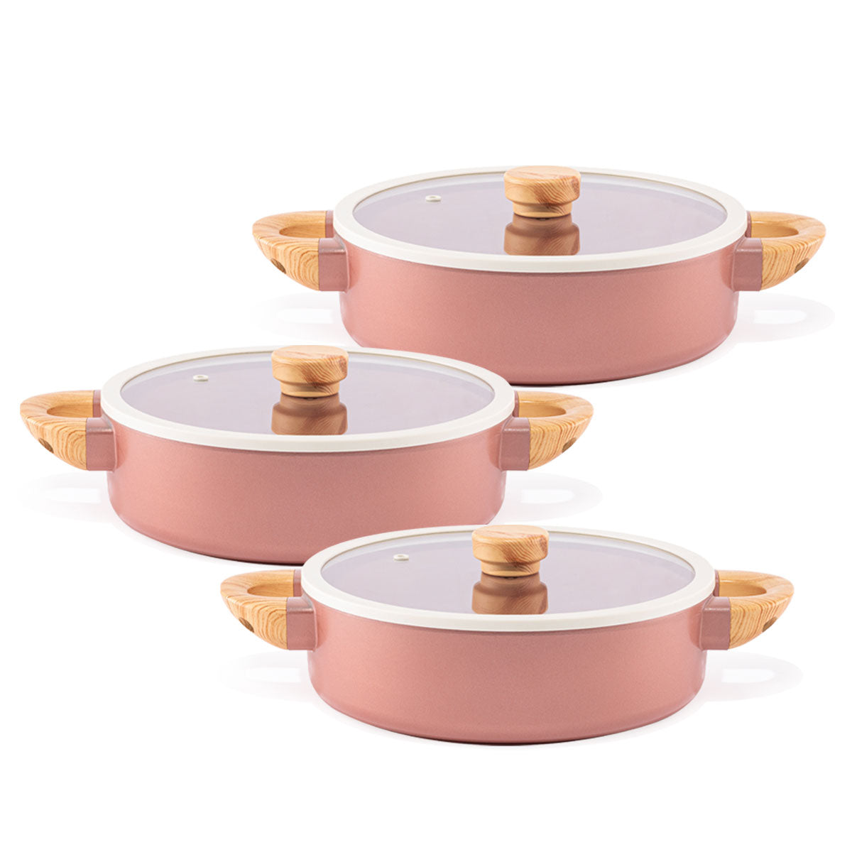 Linda Rosa Pilav Tenceresi 3.8L 26cm - 3'lü Set