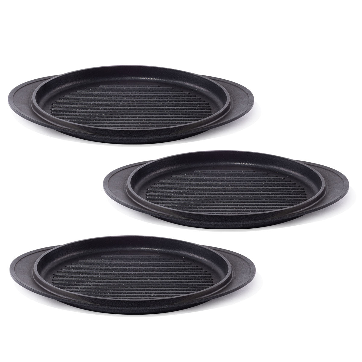 Martı Döküm Oval Izgara Tava 3'lü Set