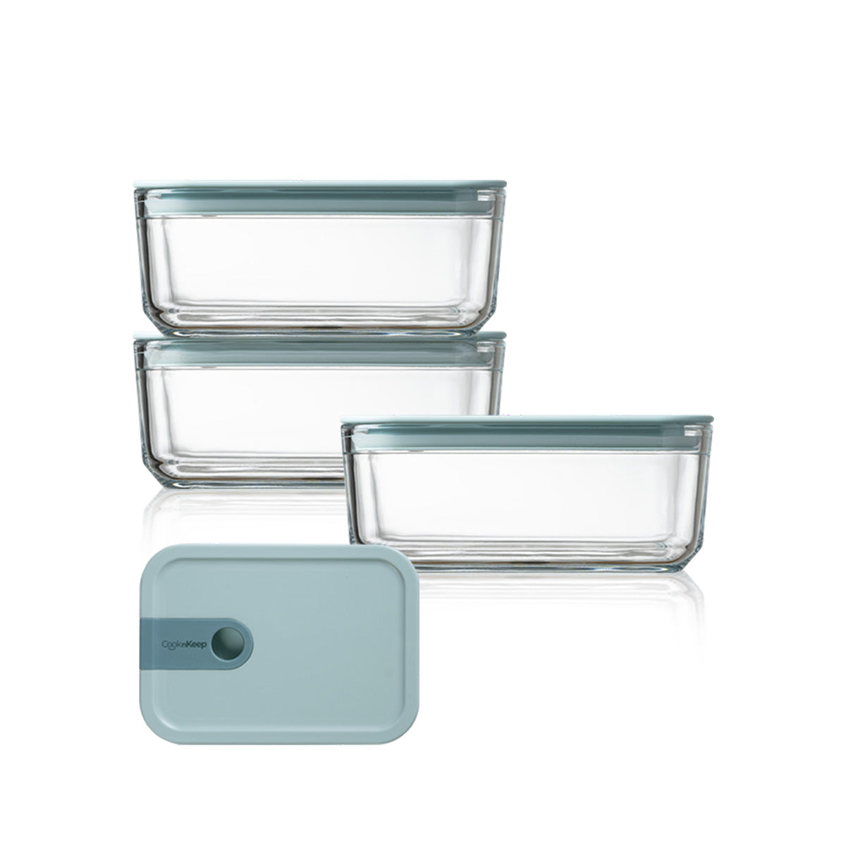 Pull Box Chef Vakumlu Cam Saklama Kabı 750 ml 3’lü Set